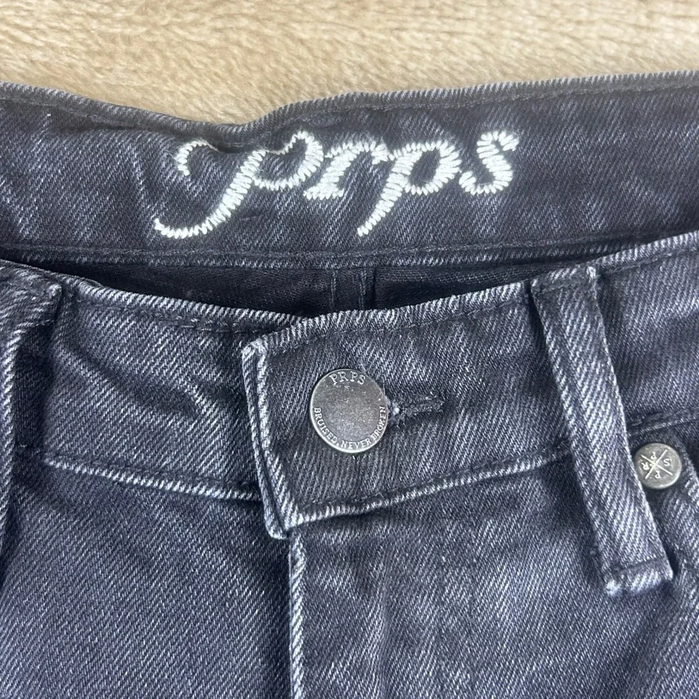 PRPS Goods & Co Men 32‎ Le Sabre Japanese Denim Slim Fit Black Indigo Rinse Wash